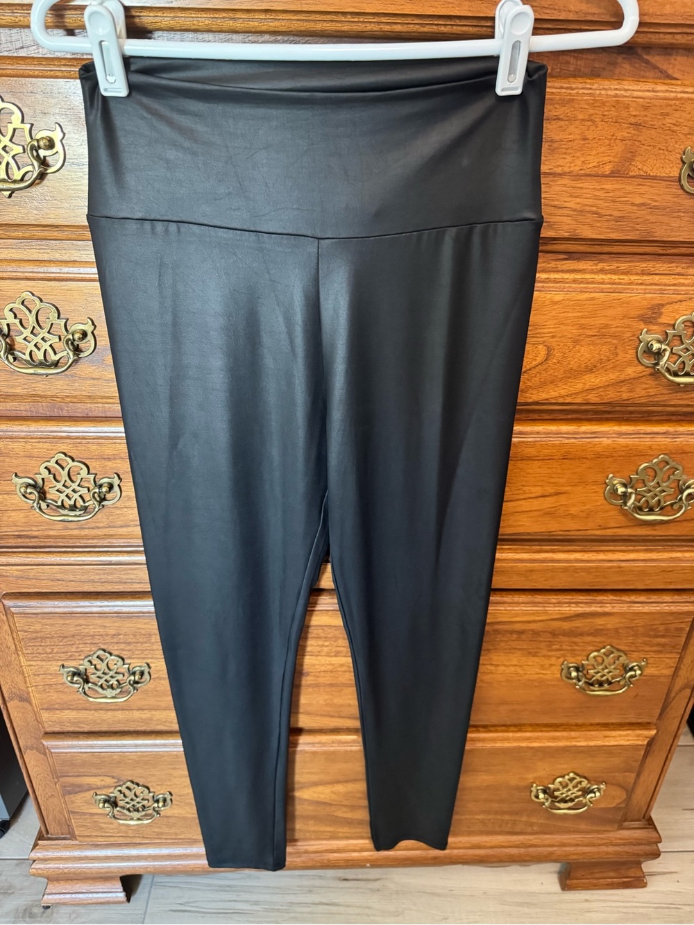 Material Girl Black Faux Leather Leggings